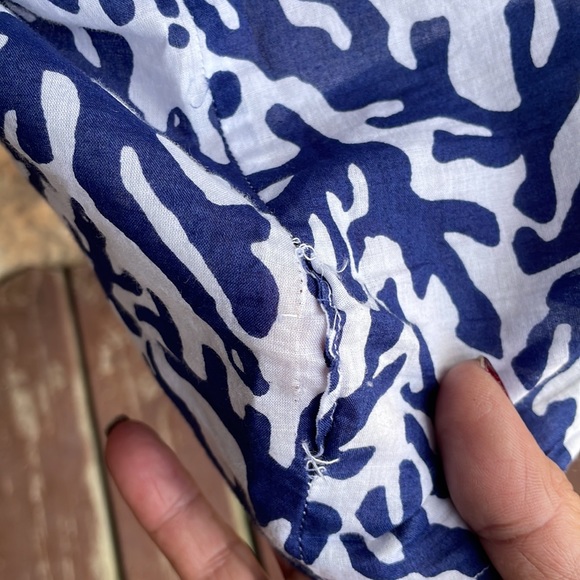 Lilly Pulitzer Courtney Beaded Navy Treasure Print Tunic Dress size XS women’s - Picture 7 of 11